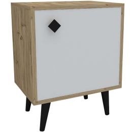 Κομοδίνο Hastikoz 854KLN3316 45x35x65cm Oak-White