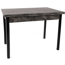 Τραπέζι Επεκτεινόμενο Polo 974NMB1531 110/170x70x75cm Marble Effect Black Μοριοσανίδα, Μέταλλο