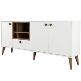 Μπουφές Napoli 845HCT5337 180x35x81cm White Πλαστικό,Μοριοσανίδα