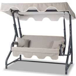 Κούνια Κήπου Διθέσια Morus 561CLR1545 170x110x170cm Grey