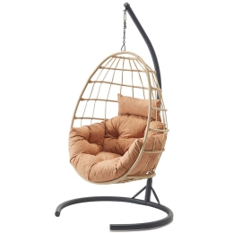 Κούνια Κήπου Tavus 561CLR1548 120x120x214cm Cappuccino-Beige