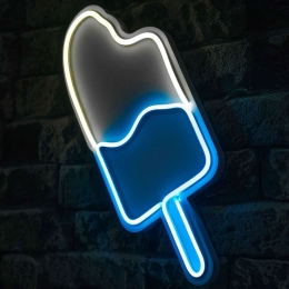 Διακοσμητικό Φωτιστικό Τοίχου Ice Cream 395NGR2308 17x3x40cm Led 400lm 36W 6000K White-Blue Wallity