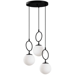 Φωτιστικό Οροφής Ring 942FLG1653 45x45x185cm 3xE14 40W Black Opviq