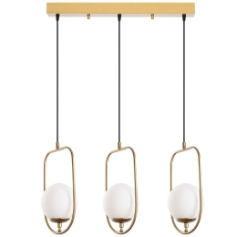 Φωτιστικό Οροφής - Ράγα Skew 942FLG1666 80x15x185cm 3xE14 40W Gold Opviq