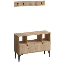 Έπιπλο Εισόδου Daisy 393MRD1127 100x35x75cm Oak Μοριοσανίδα, Μελαμίνη