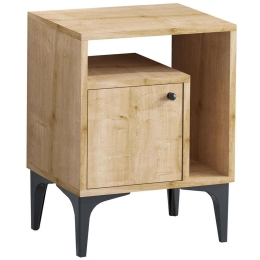 Κομοδίνο Nuno 393MRD1415 40x35x55cm Oak-Black