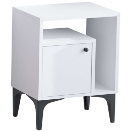 Κομοδίνο Emma 393MRD1416 40x35x55cm White-Black