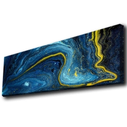 Πίνακας Καμβάς Με Φως Led 139LDG1101 90x30cm Multi Wallity Οριζόντιοι Ξύλο, Καμβάς