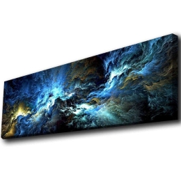 Πίνακας Καμβάς Με Φως Led 139LDG1105 90x30cm Multi Wallity Οριζόντιοι Ξύλο, Καμβάς