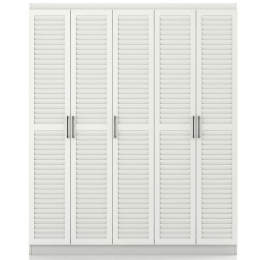 Ντουλάπα Πεντάφυλλη Nil 125GLN1151 175x50x188cm White Πεντάφυλλη
