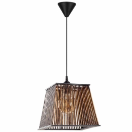 Φωτιστικό Οροφής Pyramid Cage 390FLH2186 21x21x60cm 1xE27 40W Brown-Black Opviq