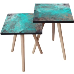 Τραπεζάκια Βοηθητικά (Σετ 2Τμχ) 481LNA2664 35x35x47/42cm Multi