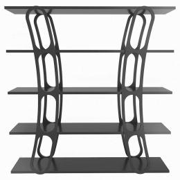 Βιβλιοθήκη Adar 875ZNA4506 120x25x120cm Black