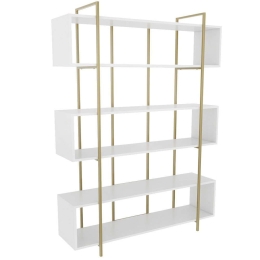 Βιβλιοθήκη Bruti 875ZNA4510 120x29,6x180cm White-Gold