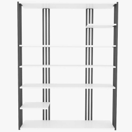 Βιβλιοθήκη Jenny 875ZNA4520 120x29,6x160cm White-Black