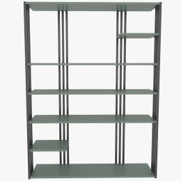 Βιβλιοθήκη Jenny 875ZNA4525 120x29,6x160cm Green-Black