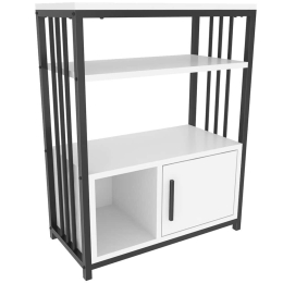 Βιβλιοθήκη Letos 875ZNA4533 60x29,6x80cm White-Black