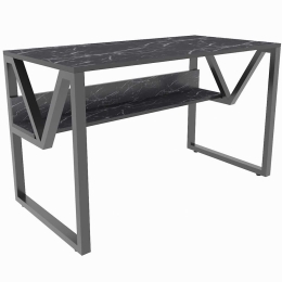 Γραφείο Lona 875ZNA4539 120x60x72,8cm Marble Effect Black