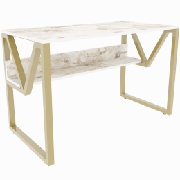 Γραφείο Lona 875ZNA4541 120x60x72,8cm Marble Effect White