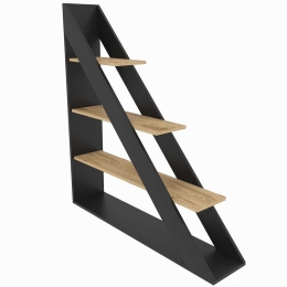 Βιβλιοθήκη Pisagor 875ZNA4561 120x25x131,8cm Black-Oak