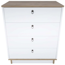 Συρταριέρα Sahra 875ZNA4562 72x42x83,1cm White-Walnut