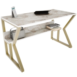 Γραφείο Wake 875ZNA4574 120x60x72,8cm Marble Effect White