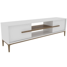 Έπιπλο Τηλεόρασης Eslem 875ZNA4593 120x29,6x43,6cm White-Walnut