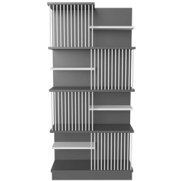 Βιβλιοθήκη Arya 875ZNA4606 80x24,6x160cm Anthracite-White