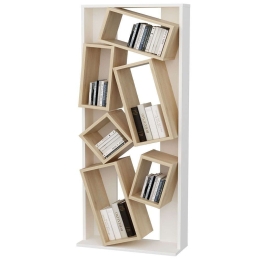 Βιβλιοθήκη Carmen 875ZNA4609 63x24x153,6cm White-Oak