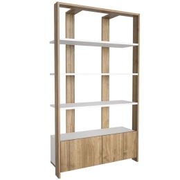 Βιβλιοθήκη Elena 875ZNA4614 93,6x31,5x160cm White-Walnut