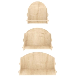 Ράφια Τοίχου Silya (Σετ 3Τμχ) 875ZNA4649 24,8/34,8/44,8x15x25cm Oak