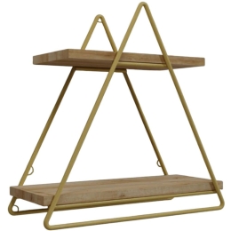 Ράφι Τοίχου Wolfsburg 285LCV1273 42x16x38cm Gold-Oak