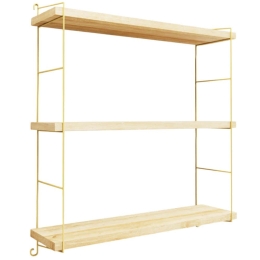 Ραφιέρα Τοίχου Bochum 285LCV1276 60x18x60cm Gold-Oak