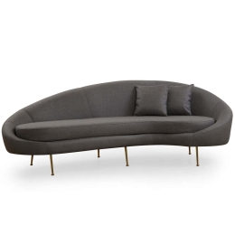 Καναπές Τριθέσιος Eses Right 560ARE1827 255x120x85cm Dark Grey