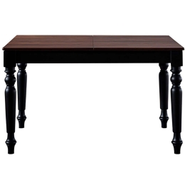 Τραπέζι Επεκτεινόμενο Albero 117FRF1114 120/160x80x77cm Walnut-Black Mdf,Ξύλο