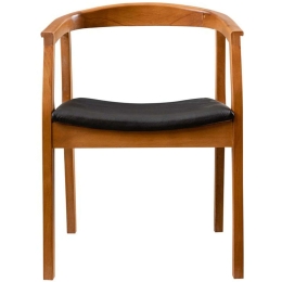 Πολυθρόνα Albero 117FRF1144 50x70x53cm Walnut-Black Ξύλο,Τεχνόδερμα