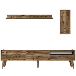 Σύνθεση Τηλεόρασης Valensiya 845HCT5345 180x35x45cm Walnut