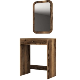 Τουαλέτα Με Καθρέπτη Lizbon 845HCT5373 70x40x84,7/51x2x76,5cm Walnut