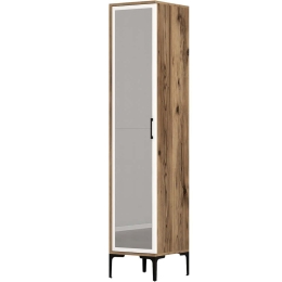 Ντουλάπα Μονόφυλλη Kumsal 845HCT5405 40x47,5x201,4cm Walnut-White Μονόφυλλη