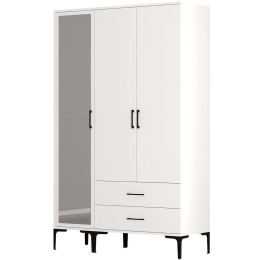 Ντουλάπα Τρίφυλλη Kumsal 845HCT5458 120x47,5x201,4cm White Τρίφυλλη