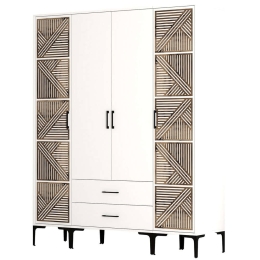 Ντουλάπα Τετράφυλλη Kumsal 845HCT5473 160x47,5x201,4cm White Τετράφυλλη
