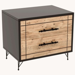 Κομοδίνο Night 854KLN3082 50x40x55cm Oak-Black