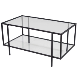Τραπέζι Σαλονιού Espa 706CLN1161 90x50x45cm Black-Clear