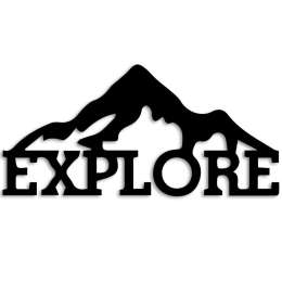 Διακοσμητικό Τοίχου Explore 891TNL3311 60x26cm Black Wallity Μέταλλο