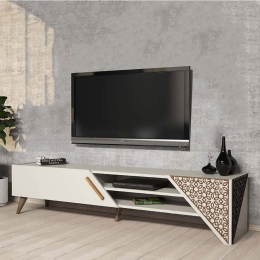 Έπιπλο Τηλεόρασης Beril 845HCT5502 180x37x40cm Cream