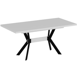 Τραπέζι Hugo 506MNR3452 160x80x76cm White Μοριοσανίδα, Μελαμίνη