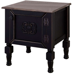 Κομοδίνο Ada 472PHL1119 50x52x40cm Black