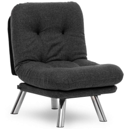 Πολυθρόνα - Κρεβάτι Misa Small 859FTN2840 70x78x85cm Dark Grey