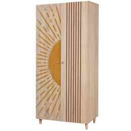 Ντουλάπα Δίφυλλη Lidya 869VEL8678 90x52x192cm Multi Δίφυλλη