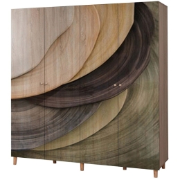 Ντουλάπα Τετράφυλλη Loni 869VEL8701 180x52x192cm Multi Τετράφυλλη